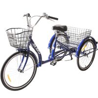 ROWER 3-KOŁOWY 24 GRANATOWY SHIMANO -7 BIEGOWY OBNIŻONA RAMA 1060965