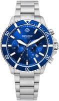 zegarek męski giewont chronograph sapphire srebrno niebieski gw3970-b3