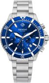 zegarek męski giewont chronograph sapphire srebrno niebieski gw3970-b3