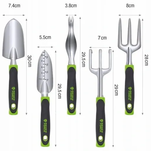 Zestaw narzędzi ogrodowych do pikowania sadzenia roślin 5w1 łopatka grabki zdjęcie 9