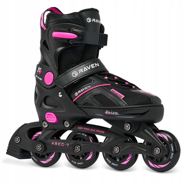 Rolki Regulowane RAVEN Pulse Black/Fuchsia 37-40 zdjęcie 1