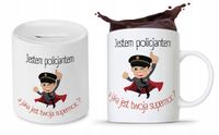 Zestaw Dla Policjanta Prezent Kubek + Skarbonka Z Nadrukiem Ze Zdjęciem