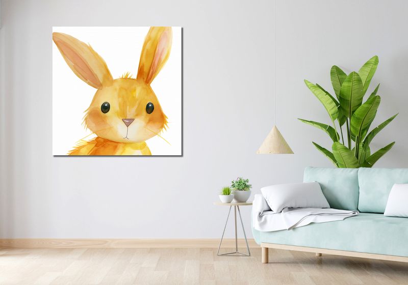 Obraz 100x100cm Słodki Zajączek zdjęcie 2