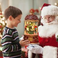 latarenka ŚWIĄTECZNA KULA ŚNIEŻNA Pozytywka świąteczna karuzela LED muzyką