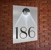 TABLICZKA ADRESOWA oświetlona pionowa dibond numer domu 30x20 aluminiowa