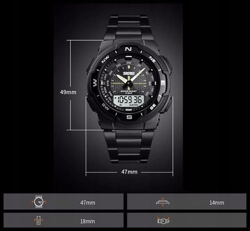 Zegarek męski SKMEI 1370 bransoleta elektroniczny na Arena.pl