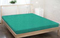 Prześcieradło frotte z gumką 140x200 szmaragdowy GRUBE