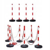 Słupek wygrodzeniowy blokujący czerwono-biały drogowy parkingowy 85 cm