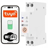 Przekaźnik WiFi 16A na szynę DIN włącznik ON OFF TUYA Smart Life