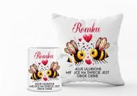 Zestaw PODUSZKA i KUBEK prezent NA WALENTYNKI dla chłopaka różne wzory