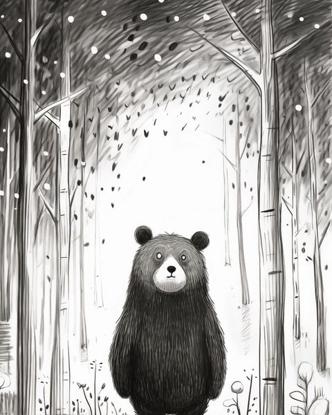 Plakat 40x50cm Ciekawski Miś zdjęcie 1