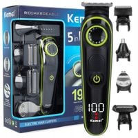 GOLARKA MĘSKA TRYMER DO BRODY WLOSÓW ZESTAW 5W1 KEMEI BARBER USB
