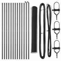 Ogrodzenie z słupkami Szary 1 x 25 m Stal pokryta PCV