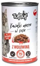 MOKRA KARMA DLA KOTA 75% MIĘSA 24x 415g. KAWAŁKI W SOSIE TUF TUF MIX 9,96kg na Arena.pl