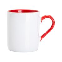 Kubek 325 ml do sublimacji - z czerwonym wnętrzem i uchem