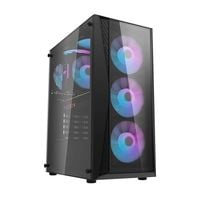 obudowa komputerowa darkflash dk352 plus (czarna) + 4 wentylatory rgb