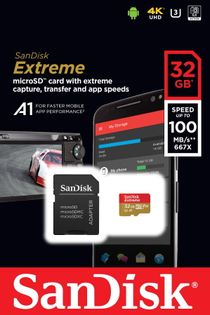 Karta pamięci SanDisk Extreme 32GB Class U3 Adapter SDSQXAF-032G-GN6MA