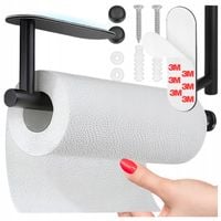 Uchwyt Wieszak na Ręcznik Papierowy Kuchenny Czarny Samoprzylepny Loft