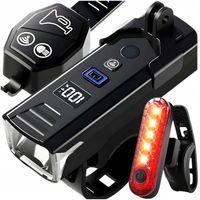 LAMPKA ROWEROWA PRZEDNIA TYLNA PILOT KLAKSON 1200lm 2000mAh DO ROWERU