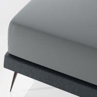 Prześcieradło grafitowe 140x200 PAN MATERAC elastyczne bawełniane z gumką