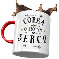 Kubek Czerwony Dla Córki Na Dzień Dziecka Prezent Z Nadrukiem Ze Zdjęciem