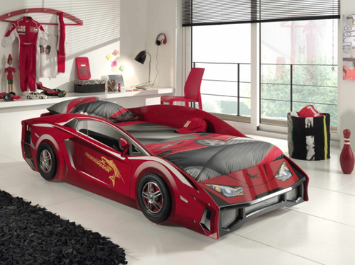 Łóżko dla chłopca AUTO samochód Lambo RED na Arena.pl