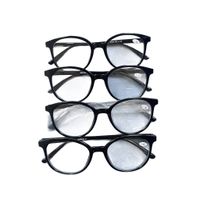 MODFANS Okulary do Czytania Damskie ,+1.50 - Czarne, 4 sztuki