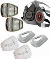 ORYGINALNA Półmaska maska lakiernicza 3M 6200 + ZESTAW FILTRÓW