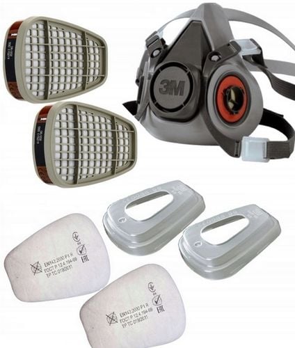 ORYGINALNA Półmaska maska lakiernicza 3M 6200 + ZESTAW FILTRÓW na Arena.pl