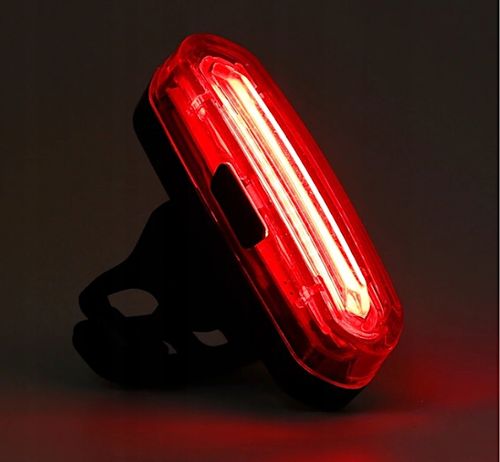 LAMPKA ROWEROWA TYLNA LAMPA NA ROWER AKUMULATOR TYŁ COB USB MOCNA 120LM ABS na Arena.pl