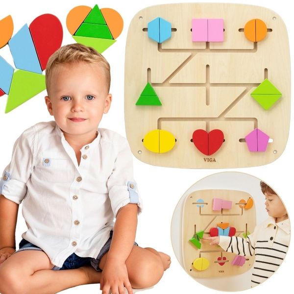 VIGA Panel Aktywności Ścienny 16 Ruchomych Elementów zdjęcie 1