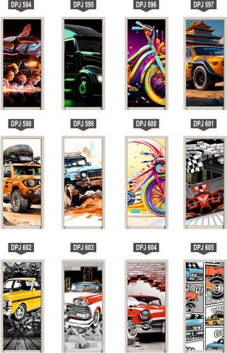 Naklejka samoprzylepna okleina tapeta na drzwi szafę meble CZERWONY TRAKTOR na Arena.pl