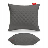 PODUSZKA ANTYALERGICZNA 70X80 cm DO SPANIA NA ZAMEK PIKOWANA SZARA Z