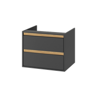 Tuto szafka wisząca 60 cm podumywalkowa 2 szuflady, szary/dąb