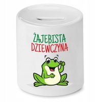 Skarbonka Dla Dziewczyny Żajebista Prezent Z Nadrukiem Ze Zdjęciem