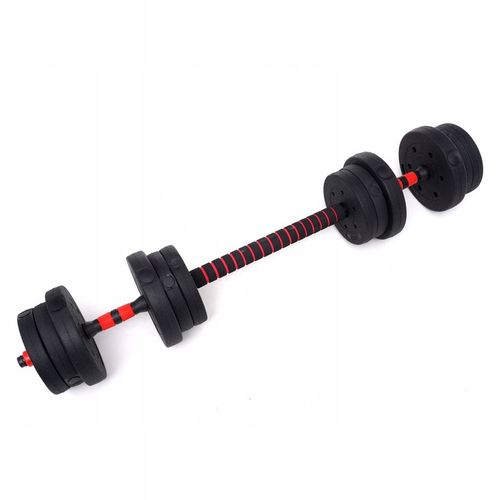 HANTLE KOMPOZYTOWE ZESTAW HANTLI 2x10KG REGULOWANE BITUMICZNE SZTANGA GRYF na Arena.pl