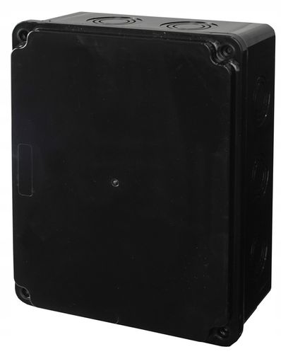 CZARNA PUSZKA INSTALACYJNA HERMETYCZNA ELEKTRYCZNA OBUDOWA 190X150X80 na Arena.pl