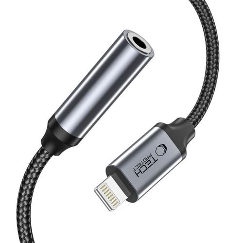 adapter przejściówka iphone lightning - mini jack 3.5mm - czarny na Arena.pl