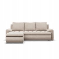 KANAPA NAROŻNIK FORESTA BEŻOWY Rozkładana Funkcja Spania KRONOS VELVET