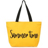 Żółta Duża Torba Plażowa Torebka Summer Time Lekka T64