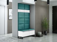 Zestaw mebli do przedpokoju Megan 2PP8 biały/panele morske