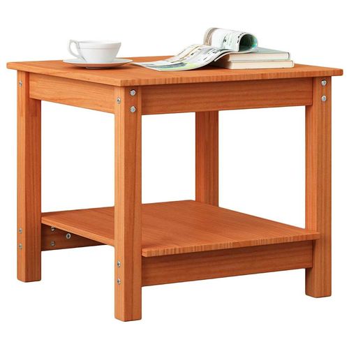 Stolik kawowy Woskowy brąz 50 x 50 x 45 cm Lite drewno sosnowe na Arena.pl