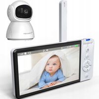 Elektroniczna Niania Feegar Kamera Obrotowa Lcd 5'' 5000Mah Zoom Nagrywanie