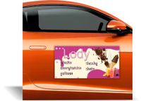 Magnes na samochód reklama magnetyczna GOTOWE WZORY LODY SHAKE SLUSCHY