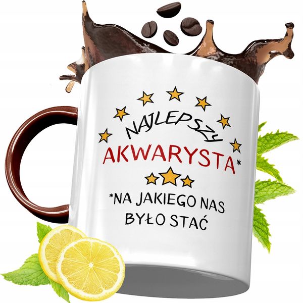 Kubek Bordowy Dla Akwarysty Na Urodziny Prezent Z Nadrukiem Ze Zdjęciem zdjęcie 1