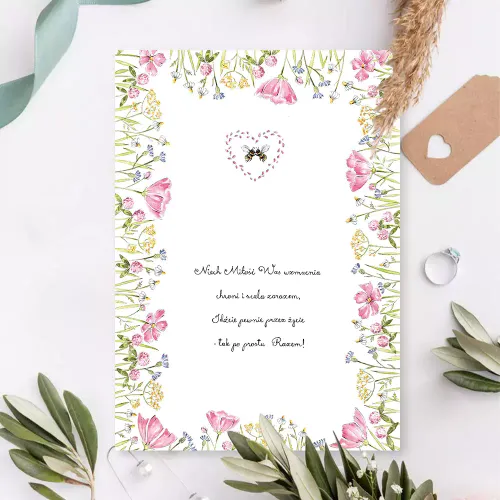 Karnet A5 Ślubny, Polne Kwiaty na Arena.pl