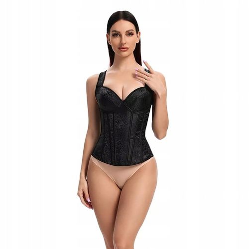Elegancki gorset wyszczuplający modelujący gotycki zamek stringi 59k na Arena.pl