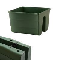 doniczka na balustradę wave 30 | zielony ciemny