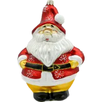 Bombka choinkowa szklana: Święty Mikołaj na masie