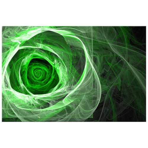 Obraz Płótno 120X80 Róża Fraktalna Green na Arena.pl